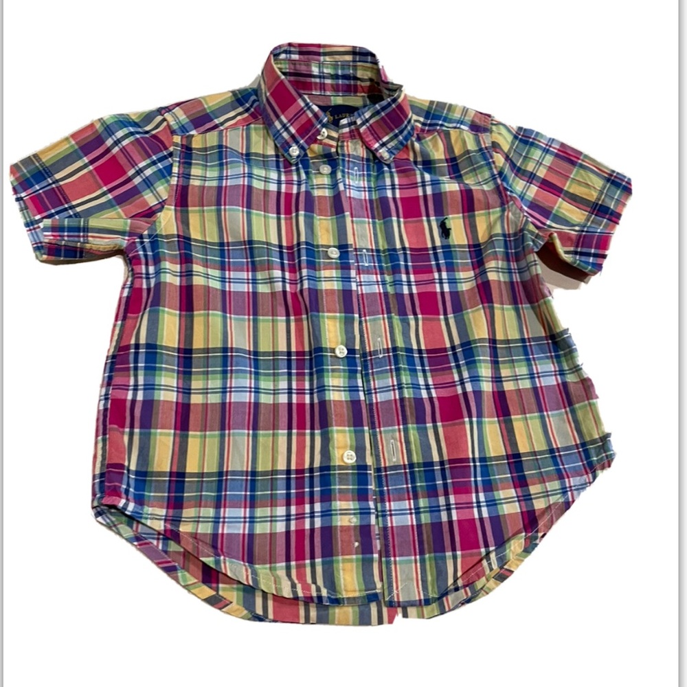 Polo Ralph Lauren Baby Boys 2/2T Toddler Plaid Button-Down Shirt Cotton